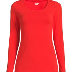 Baumwolle/Modal-Shirt mit Ballett-Ausschnitt für Damen