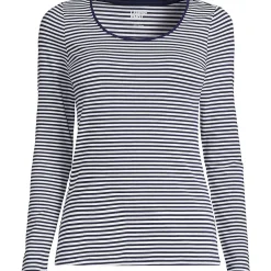 Baumwolle/Modal-Shirt mit Ballett-Ausschnitt für Damen