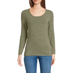 Baumwolle/Modal-Shirt mit Ballett-Ausschnitt für Damen
