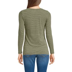 Baumwolle/Modal-Shirt mit Ballett-Ausschnitt für Damen