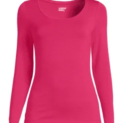 Baumwolle/Modal-Shirt mit Ballett-Ausschnitt für Damen