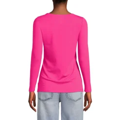 Baumwolle/Modal-Shirt mit Ballett-Ausschnitt für Damen