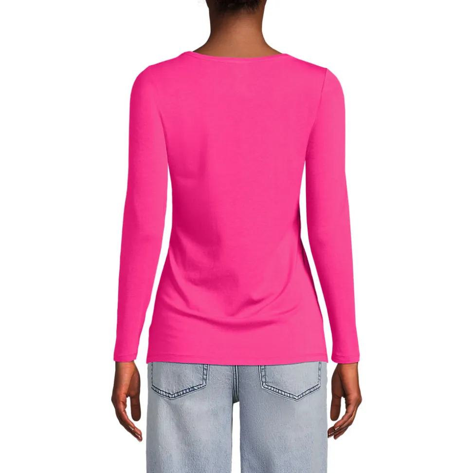 Baumwolle/Modal-Shirt mit Ballett-Ausschnitt für Damen