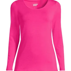 Baumwolle/Modal-Shirt mit Ballett-Ausschnitt für Damen