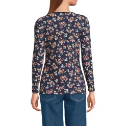 Baumwolle/Modal-Shirt mit Ballett-Ausschnitt für Damen