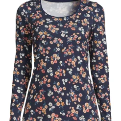 Baumwolle/Modal-Shirt mit Ballett-Ausschnitt für Damen