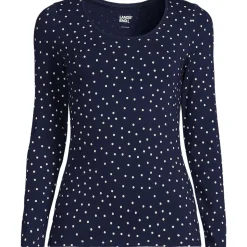 Baumwolle/Modal-Shirt mit Ballett-Ausschnitt für Damen