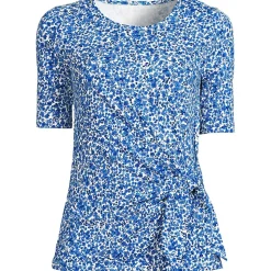Baumwolle/Modal-Shirt mit Bindeschleife für Damen