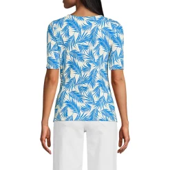 Baumwolle/Modal-Shirt mit Bindeschleife für Damen