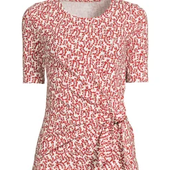 Baumwolle/Modal-Shirt mit Bindeschleife für Damen