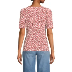 Baumwolle/Modal-Shirt mit Bindeschleife für Damen
