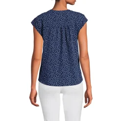 Baumwolle/Modal-Shirt mit Lochstickerei für Damen