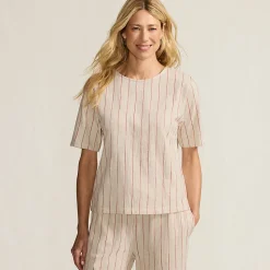 Baumwoll/Leinenmix-Shirt für Damen