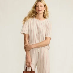 Baumwoll/Leinenmix-Shirt für Damen
