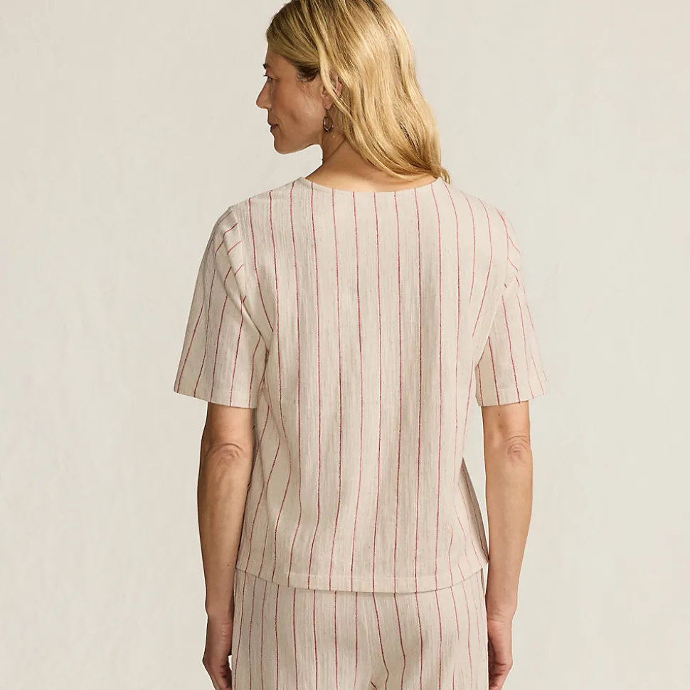 Baumwoll/Leinenmix-Shirt für Damen