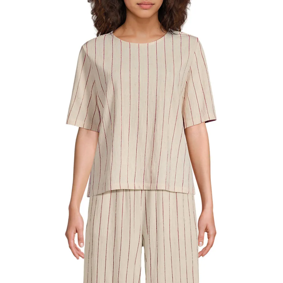 Baumwoll/Leinenmix-Shirt für Damen