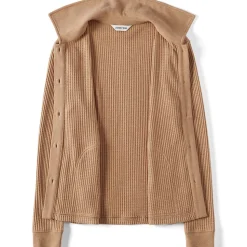 Baumwollmix-Jacke im Waffelstrick für Damen