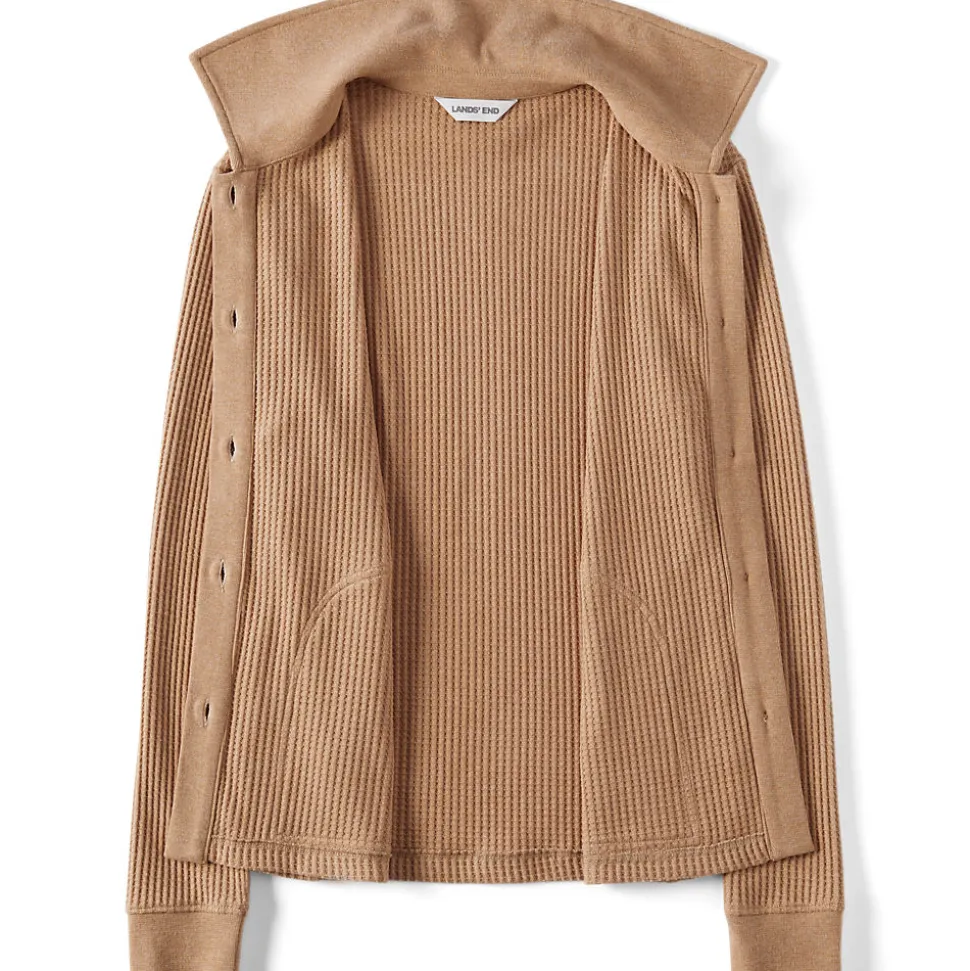 Baumwollmix-Jacke im Waffelstrick für Damen