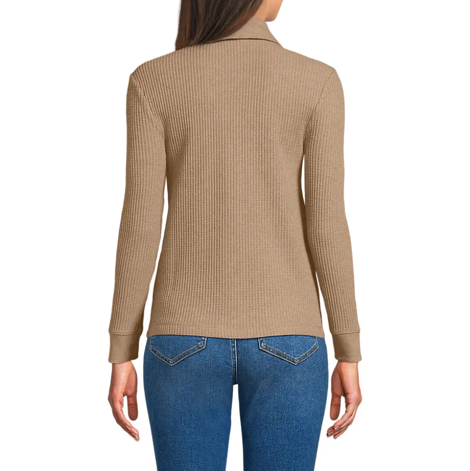 Baumwollmix-Jacke im Waffelstrick für Damen