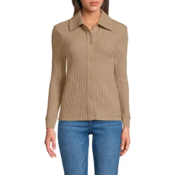 Baumwollmix-Jacke im Waffelstrick für Damen