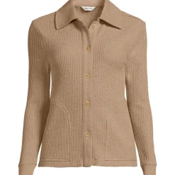 Baumwollmix-Jacke im Waffelstrick für Damen