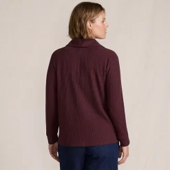 Baumwollmix-Jacke im Waffelstrick für Damen