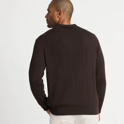 Baumwoll-Pullover mit Polokragen und Zipper für Herren