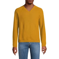 Baumwoll-Pullover mit Struktur und V-Ausschnitt für Herren