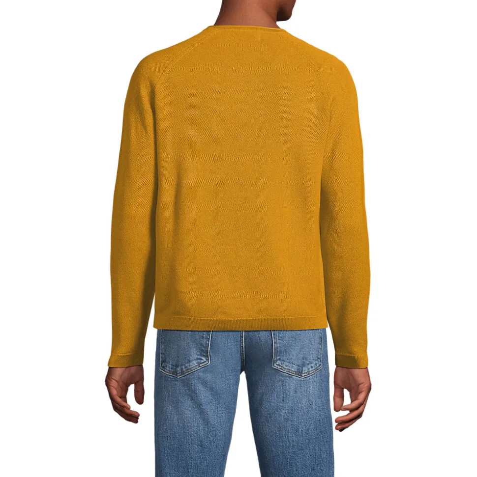 Baumwoll-Pullover mit Struktur und V-Ausschnitt für Herren