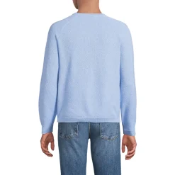 Baumwoll-Pullover mit Struktur und V-Ausschnitt für Herren