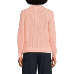 Baumwollpullover mit Troyer-Kragen für Damen in Petite-Größe
