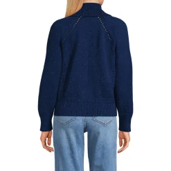 Baumwoll-Zippercardigan mit großem Kragen DRIFTER für Damen