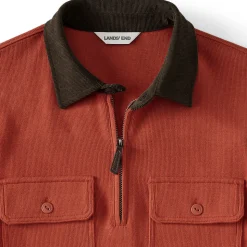 Bedford-Polopullover mit Reißverschluss für Herren