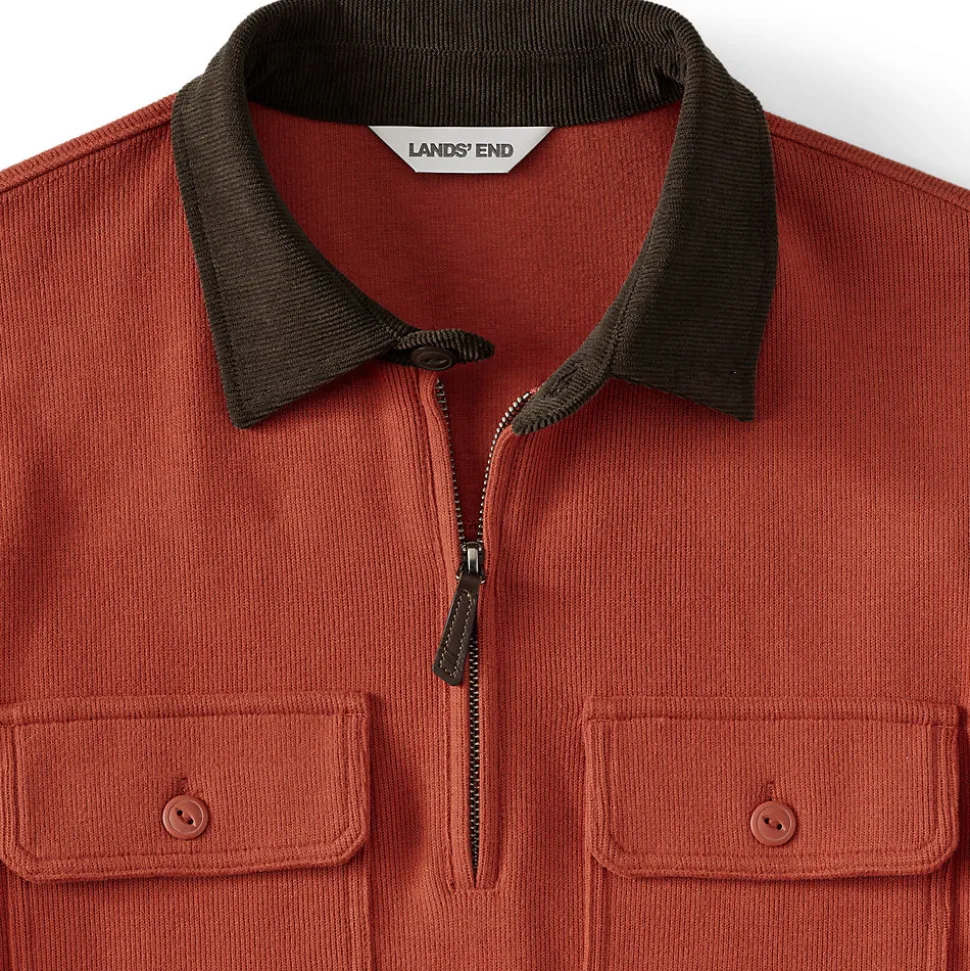 Bedford-Polopullover mit Reißverschluss für Herren