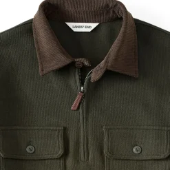 Bedford-Polopullover mit Reißverschluss für Herren