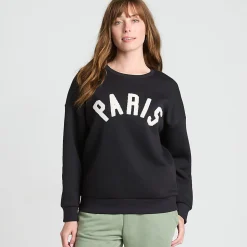 Beflocktes Sweatshirt für Damen