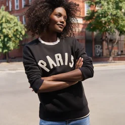 Beflocktes Sweatshirt für Damen