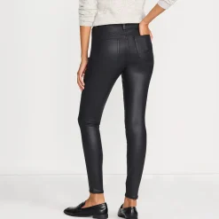Beschichtete Skinny Jeans High Waist für Damen