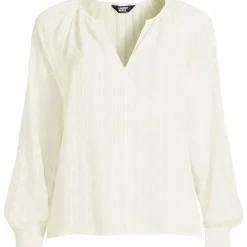 Bestickte Chiffonbluse für Damen in Plus-Größe