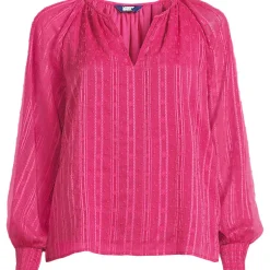 Bestickte Chiffonbluse für Damen in Plus-Größe