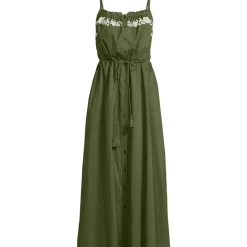 Besticktes Baumwollkleid für Damen