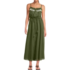 Besticktes Baumwollkleid für Damen