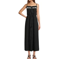 Besticktes Baumwollkleid für Damen
