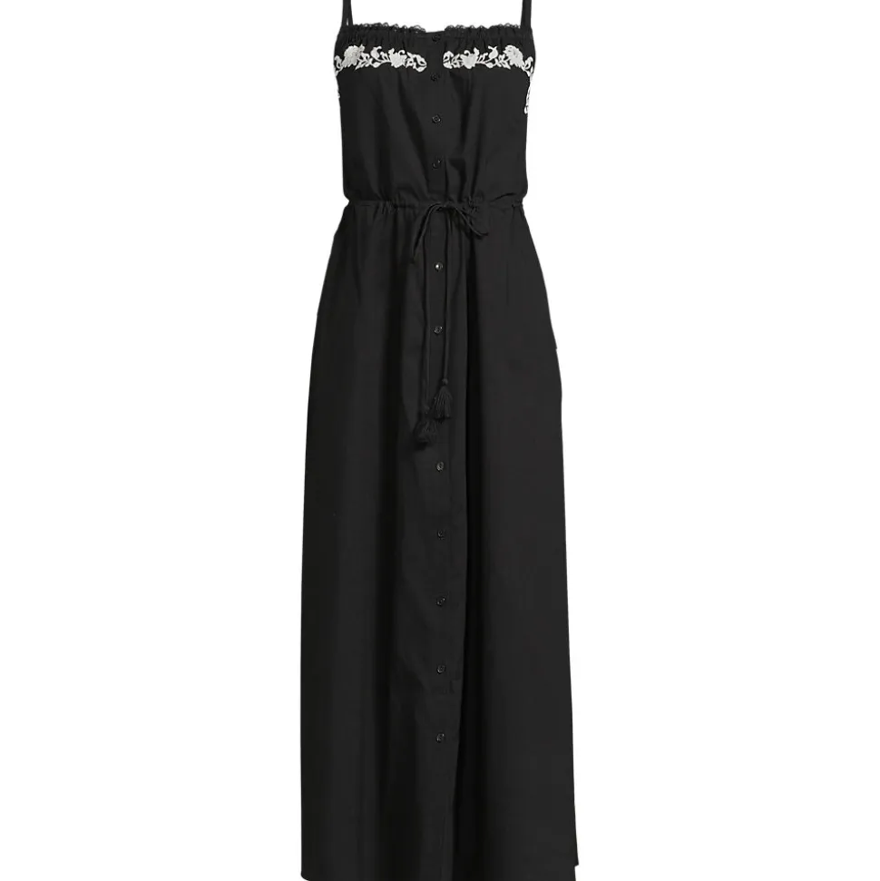 Besticktes Baumwollkleid für Damen