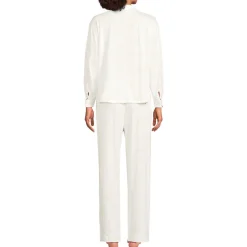 Besticktes Pyjama Set aus Baumwoll-Jersey für Damen
