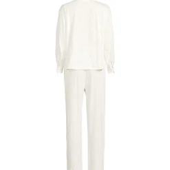 Besticktes Pyjama Set aus Baumwoll-Jersey für Damen