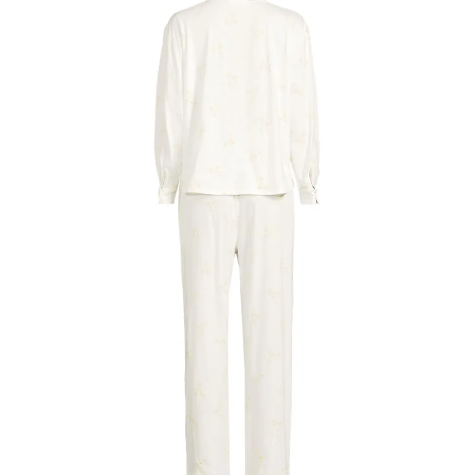Besticktes Pyjama Set aus Baumwoll-Jersey für Damen