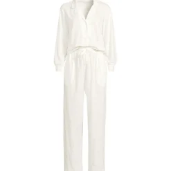 Besticktes Pyjama Set aus Baumwoll-Jersey für Damen
