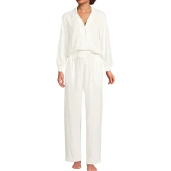 Besticktes Pyjama Set aus Baumwoll-Jersey für Damen