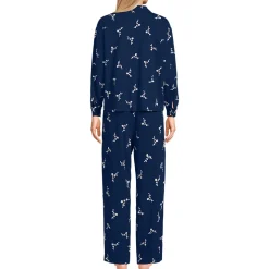 Besticktes Pyjama Set aus Baumwoll-Jersey für Damen